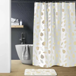 Accessoire Salle De Bain|Rideau De Douche|douceur d'intu017drieur Rideau de douche à anneaux (180 x 200 cm) Joya Blanc