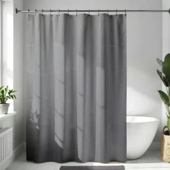 Accessoire Salle De Bain|Rideau De Douche|TENDANCE Rideau de douche à anneaux (180 x 200 cm) Diamants Gris