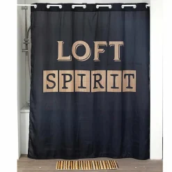 Accessoire Salle De Bain|Rideau De Douche|TENDANCE Rideau de douche (200 cm) Mekong Noir