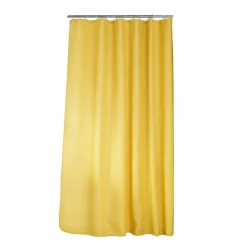 Accessoire Salle De Bain|Rideau De Douche|douceur d'intu017drieur Rideau de douche effet tissé à anneaux (180 x 200 cm) Quartz miel Jaune