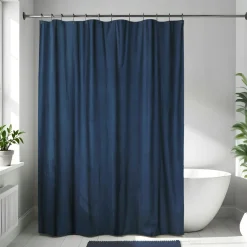 Accessoire Salle De Bain|Rideau De Douche|TENDANCE Rideau de douche en microfibre (180 x 200 cm) Gauffré Bleu marine