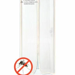 Moustiquaire|LUANCE Rideau de porte Moustiquaire (100 x H220 cm) Aimanté Ecru