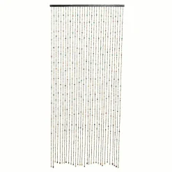 Rideau|#N/A Rideau de porte perles bois (90 x 200 cm) Ally Multicolore