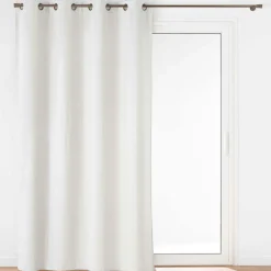 Rideau|douceur d'intu017drieur Rideau flanelle relief (140 x 260 cm) Java Blanc