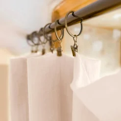 Rideau|EMINZA Rideau gaze de coton ajustable (140 x max 300 cm) Gaïa Rose poudré