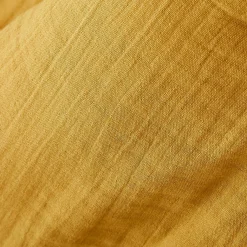 Rideau|EMINZA Rideau gaze de coton ajustable (280 x max 300 cm) Gaïa Jaune safran