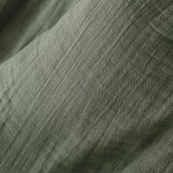 Rideau|EMINZA Rideau gaze de coton galon fronceur (140 x 240 cm) Gaïa Vert romarin