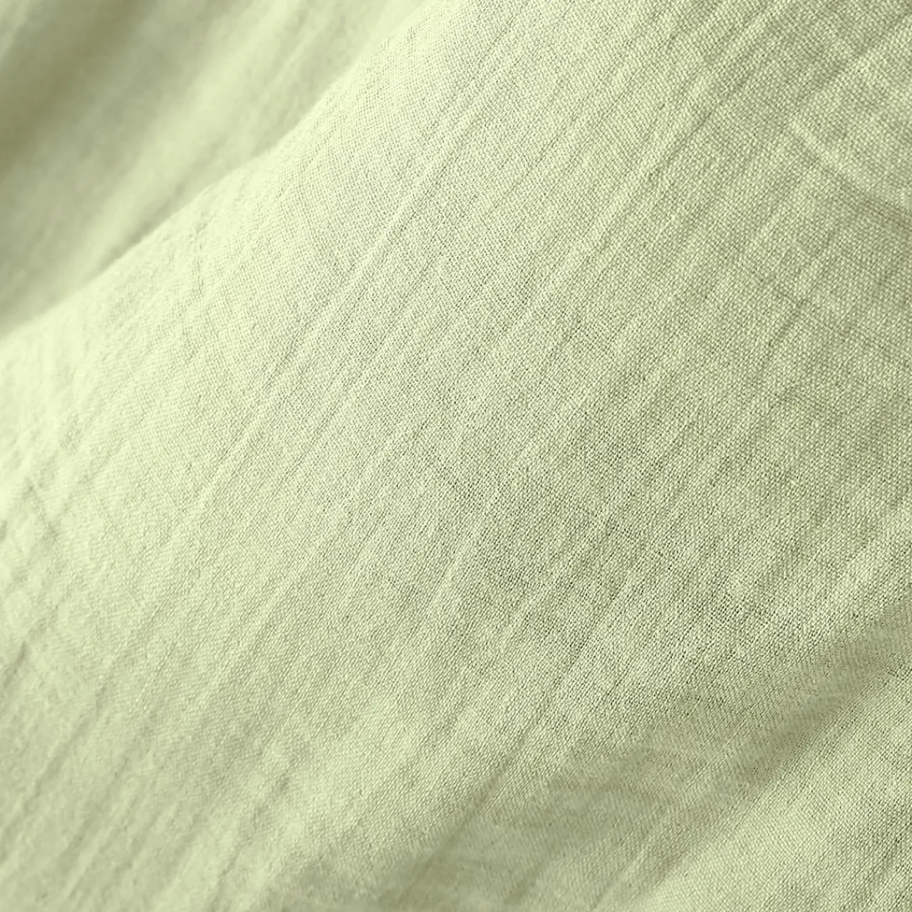 Rideau|EMINZA Rideau gaze de coton galon fronceur (140 x 240 cm) Gaïa Vert tilleul