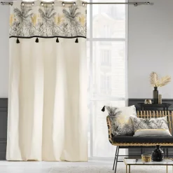 Rideau|douceur d'intu017drieur Rideau œillets (140 x 240 cm) Papaya Ecru