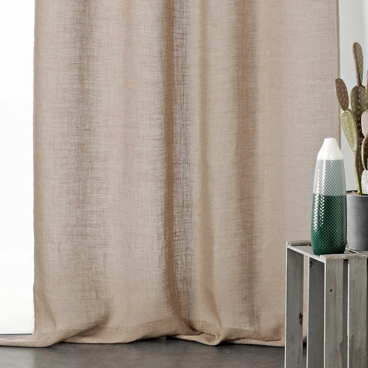 Rideau|LINDER Rideau (145 x 260 cm) Lucia Naturel Lin