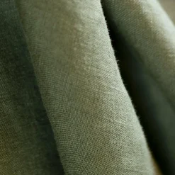 Rideau|EMINZA Rideau lin lavé ajustable (140 x max 270 cm) Louise Vert romarin