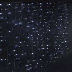 Guirlande Lumineuse Grand Format|Guirlande Lumineuse|Feeric Lights & Christmas Rideau lumineux à piles H2 m L1,50 m 300 LED Blanc froid