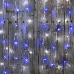 Guirlande Lumineuse Grand Format|Guirlande Lumineuse|BLACHERE Rideau lumineux H2 m L2 m 96 LED Interconnectable Bicolore Bleu et blanc froid Bicolore Bleu Blanc froid