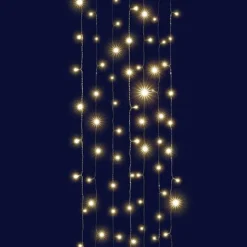 Guirlande Lumineuse|BLACHERE Rideau lumineux interconnectable H2 m L2 m 96 LED Chute de neige Blanc chaud