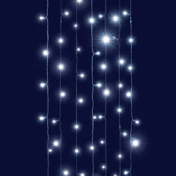 Guirlande Lumineuse Grand Format|Guirlande Lumineuse|BLACHERE Rideau lumineux interconnectable H2 m L2 m 96 LED Effet Cascade Blanc froid