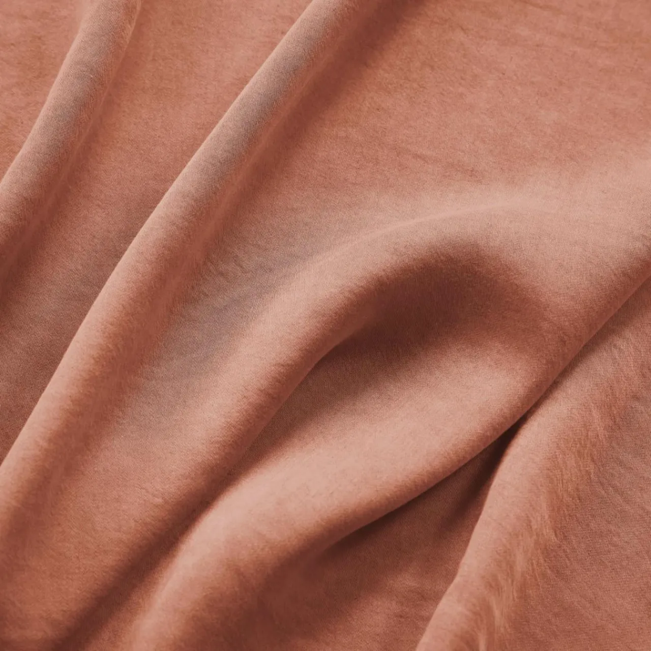Rideau|EMINZA Rideau lyocell Tencel™ ajustable (140 x max 270 cm) Olivia Terracotta