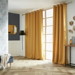 Rideau|EMINZA Rideau obscurcissant (180 x 260 cm) Dark Jaune moutarde