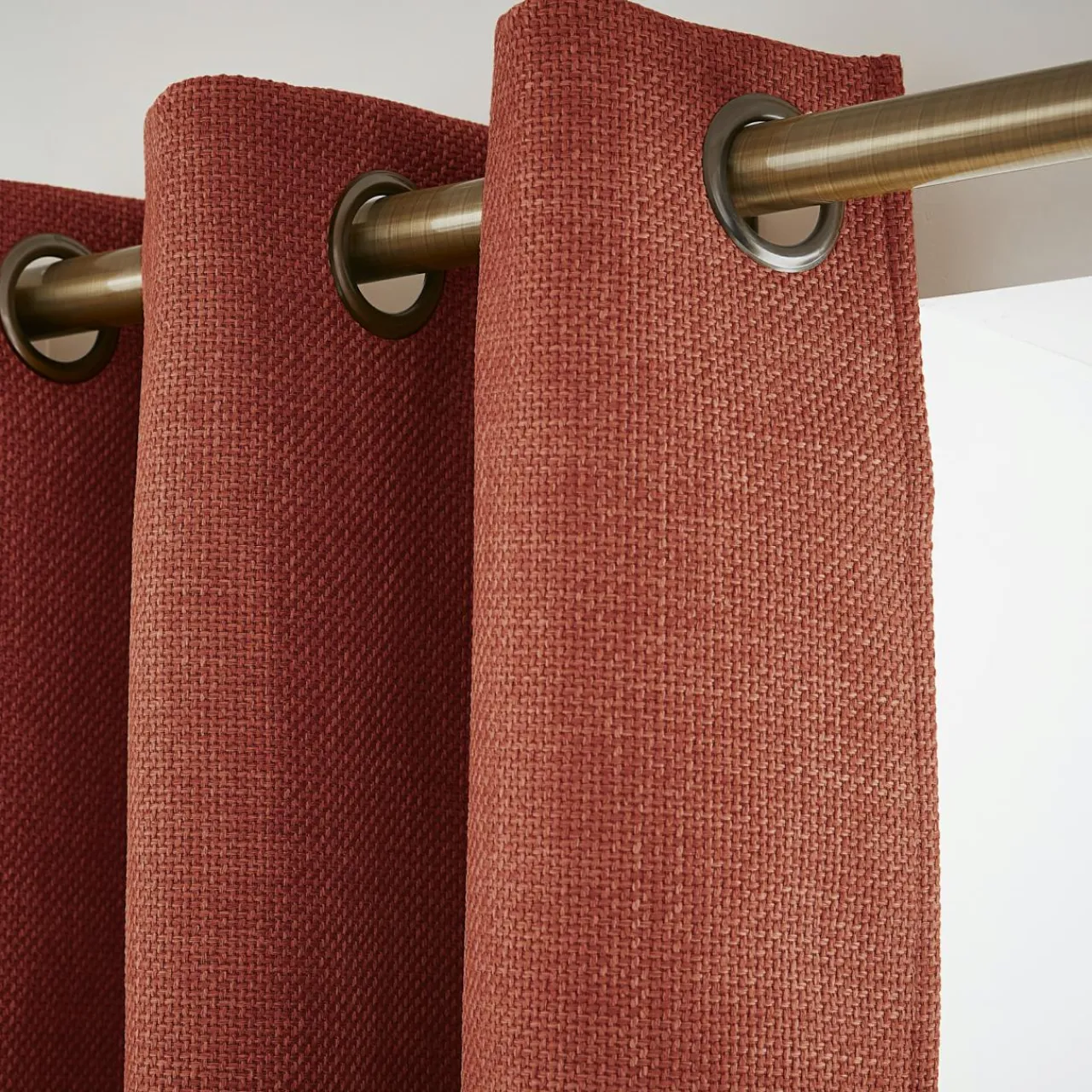 Rideau Thermique|Rideau|EMINZA Rideau obscurcissant thermique (140 x 240 cm) Alba Terracotta