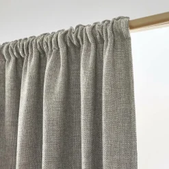 Rideau Thermique|Rideau|EMINZA Rideau obscurcissant thermique galon fronceur (180 x 260 cm) Alba Taupe