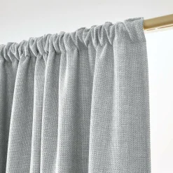 Rideau|Rideau Thermique|EMINZA Rideau obscurcissant thermique galon fronceur (180 x 260 cm) Alba Gris