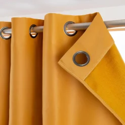 Rideau Thermique|Rideau|EMINZA Rideau obscurcissant thermique (180 x 260 cm) Calore Jaune moutarde