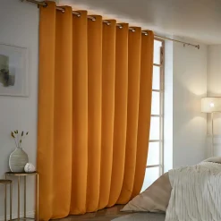 Rideau Thermique|Rideau|EMINZA Rideau obscurcissant thermique (280 x 260 cm) Calore Jaune moutarde