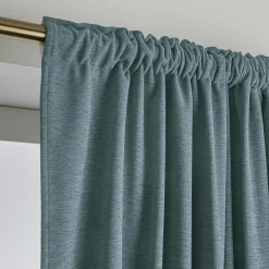 Rideau|EMINZA Rideau obscurcissant thermique galon fronceur (140 x 240 cm) Minuit Gris bleu