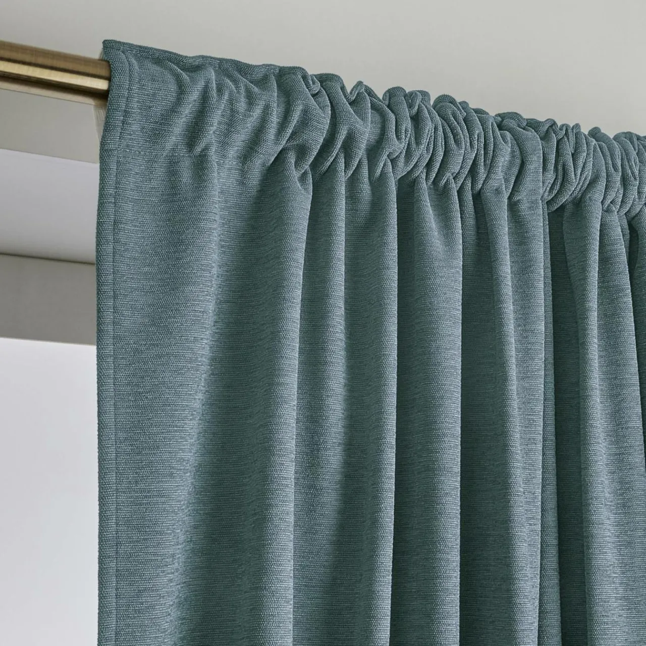 Rideau|EMINZA Rideau obscurcissant thermique galon fronceur (140 x 240 cm) Minuit Gris bleu