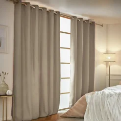 Rideau Thermique|Rideau|EMINZA Rideau obscurcissant thermique (180 x 260 cm) Calore Taupe