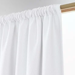 Rideau Thermique|Rideau|EMINZA Rideau obscurcissant thermique galon fronceur (140 x 240 cm) Alba perle Blanc