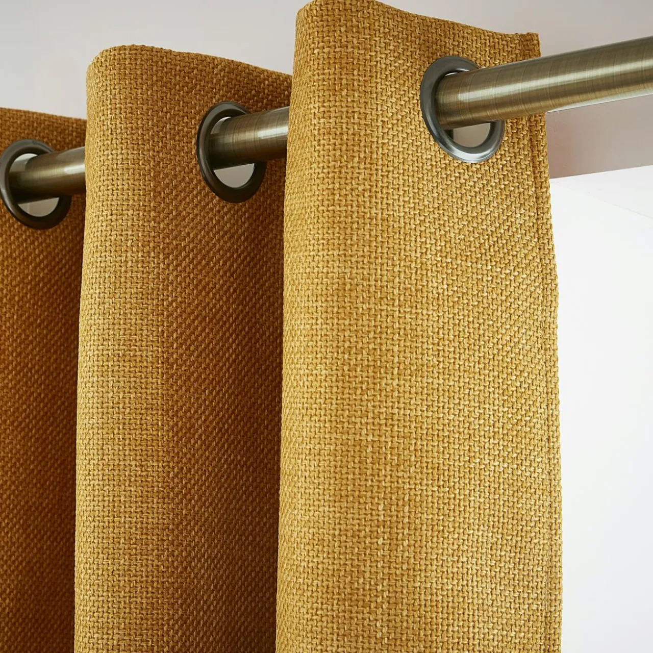 Rideau Thermique|Rideau|EMINZA Rideau obscurcissant thermique (140 x 280 cm) Alba Jaune moutarde