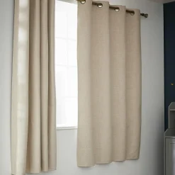 Rideau Thermique|Rideau|EMINZA Rideau obscurcissant thermique (140 x 180 cm) Alba grège Beige
