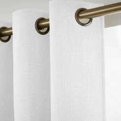 Rideau Thermique|Rideau|EMINZA Rideau obscurcissant thermique (140 x 240 cm) Alba perle Blanc