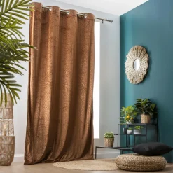 Rideau|EMINZA Rideau obscurcissant velours (140 x 240 cm) Fern Camel