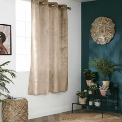 Rideau|EMINZA Rideau obscurcissant velours (140 x 180 cm) Fern Taupe