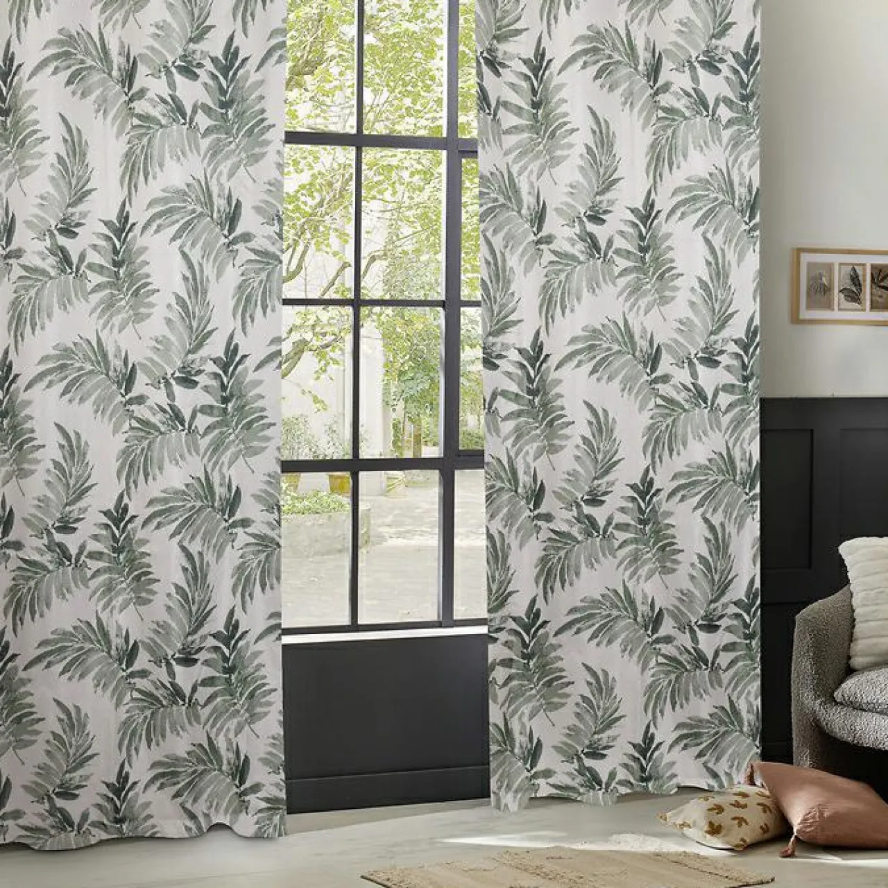 Rideau|Atmosphera, cru017dateur d'intu017drieur Rideau occultant (135 x 260 cm) Elena Vert