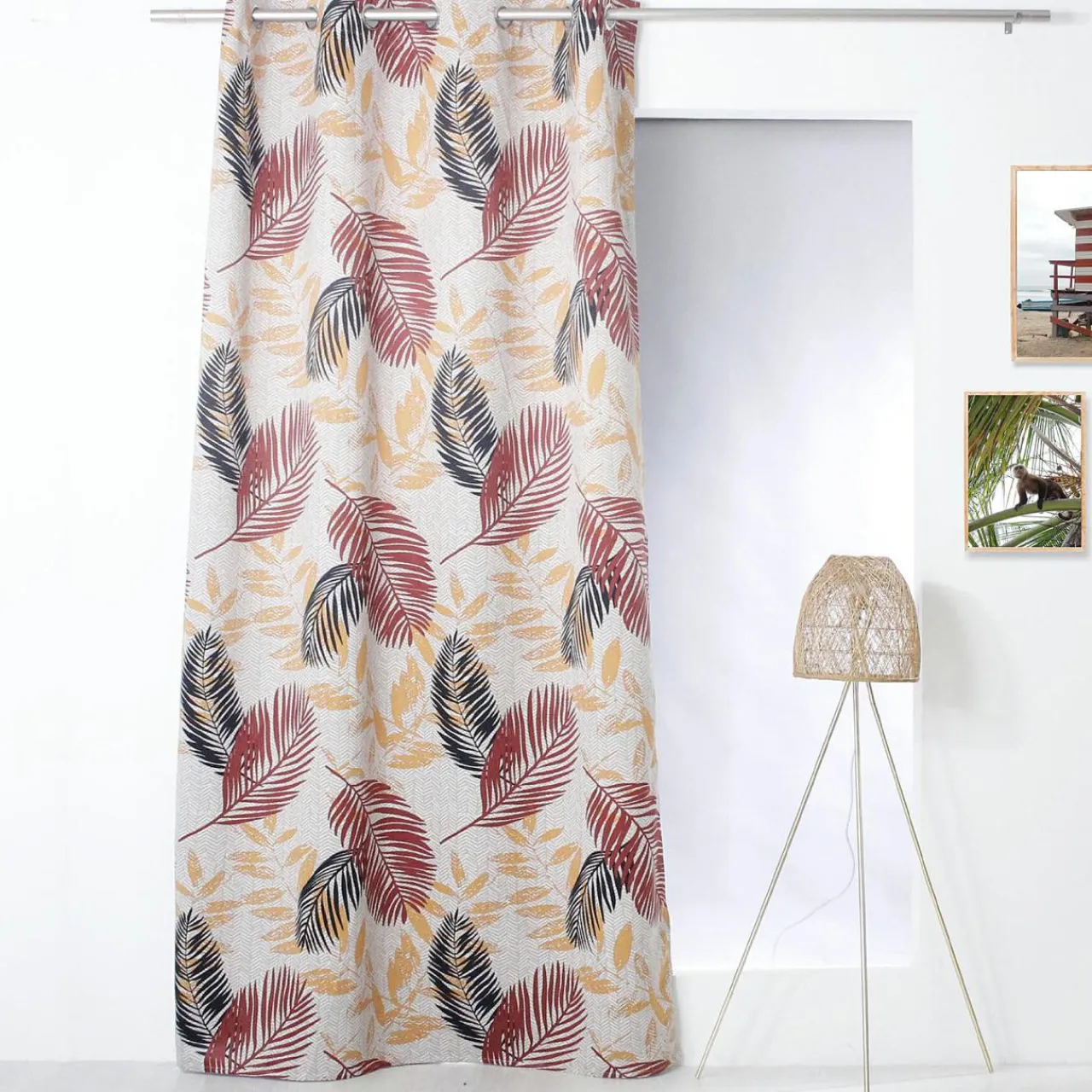 Rideau|ENJOY HOME Rideau occultant (140 x 240 cm) Vegetal Terre cuite Terracotta