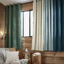 Rideau Thermique|Rideau|EMINZA Rideau occultant isolant Total Blackout (140 x 180 cm) Magnus Vert Eucalyptus