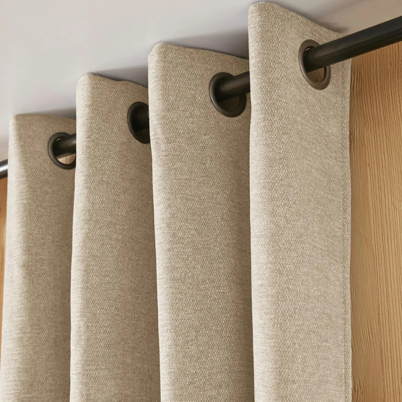 Rideau Thermique|Rideau|EMINZA Rideau occultant isolant Total Blackout (140 x 240 cm) Magnus Ecru