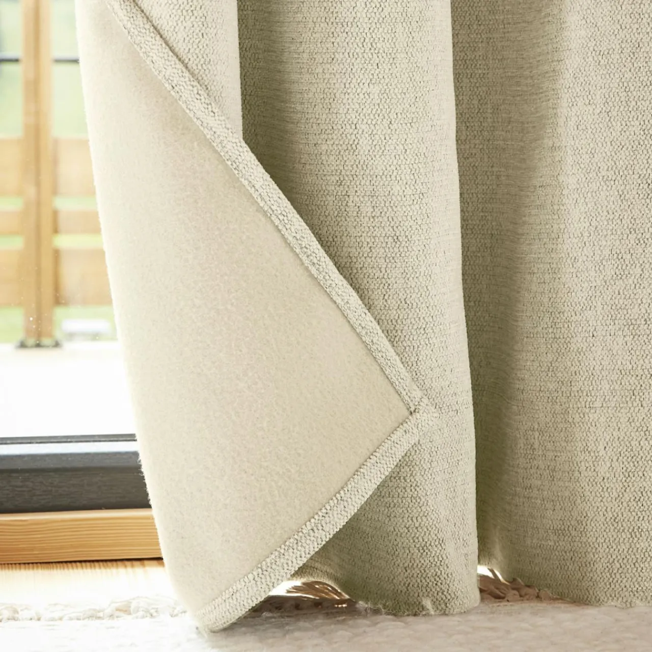 Rideau Thermique|Rideau|EMINZA Rideau occultant isolant Total Blackout (140 x 240 cm) Magnus Beige