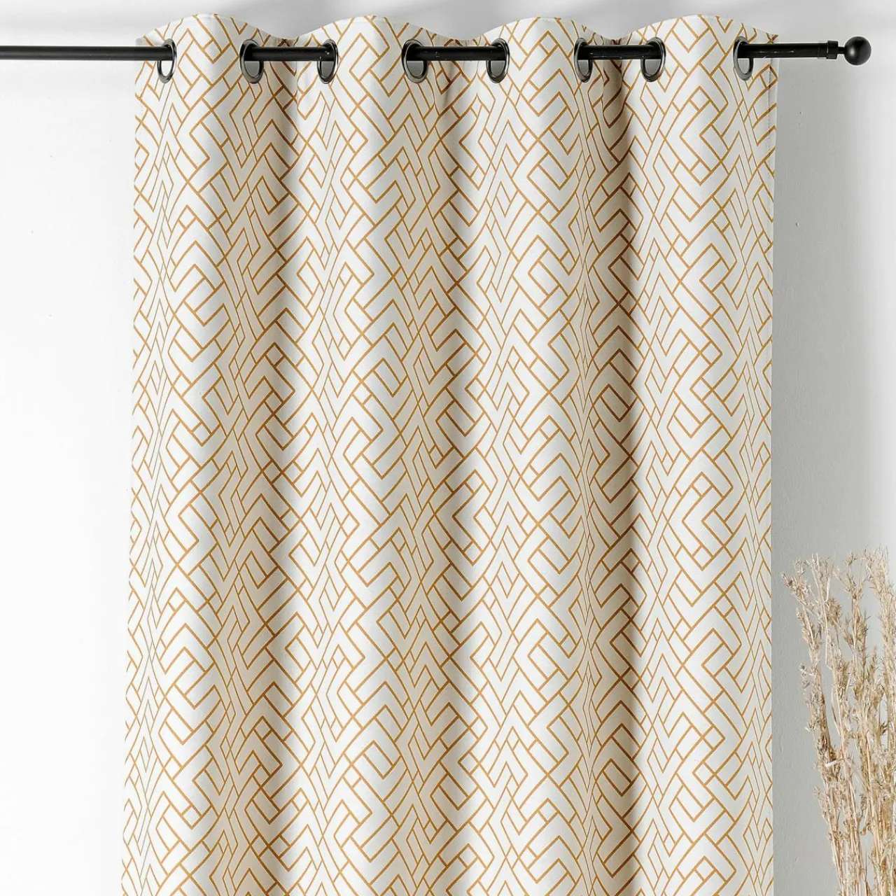 Rideau Thermique|Rideau|LINDER Rideau occultant isolant (140 x 240 cm) Artica Jaune moutarde