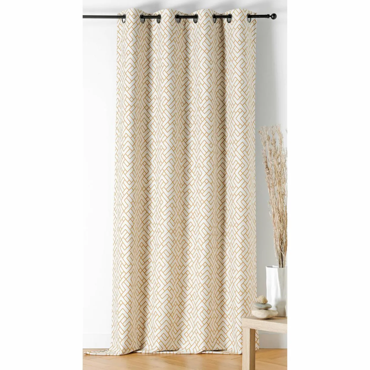 Rideau Thermique|Rideau|LINDER Rideau occultant isolant (140 x 240 cm) Artica Jaune moutarde