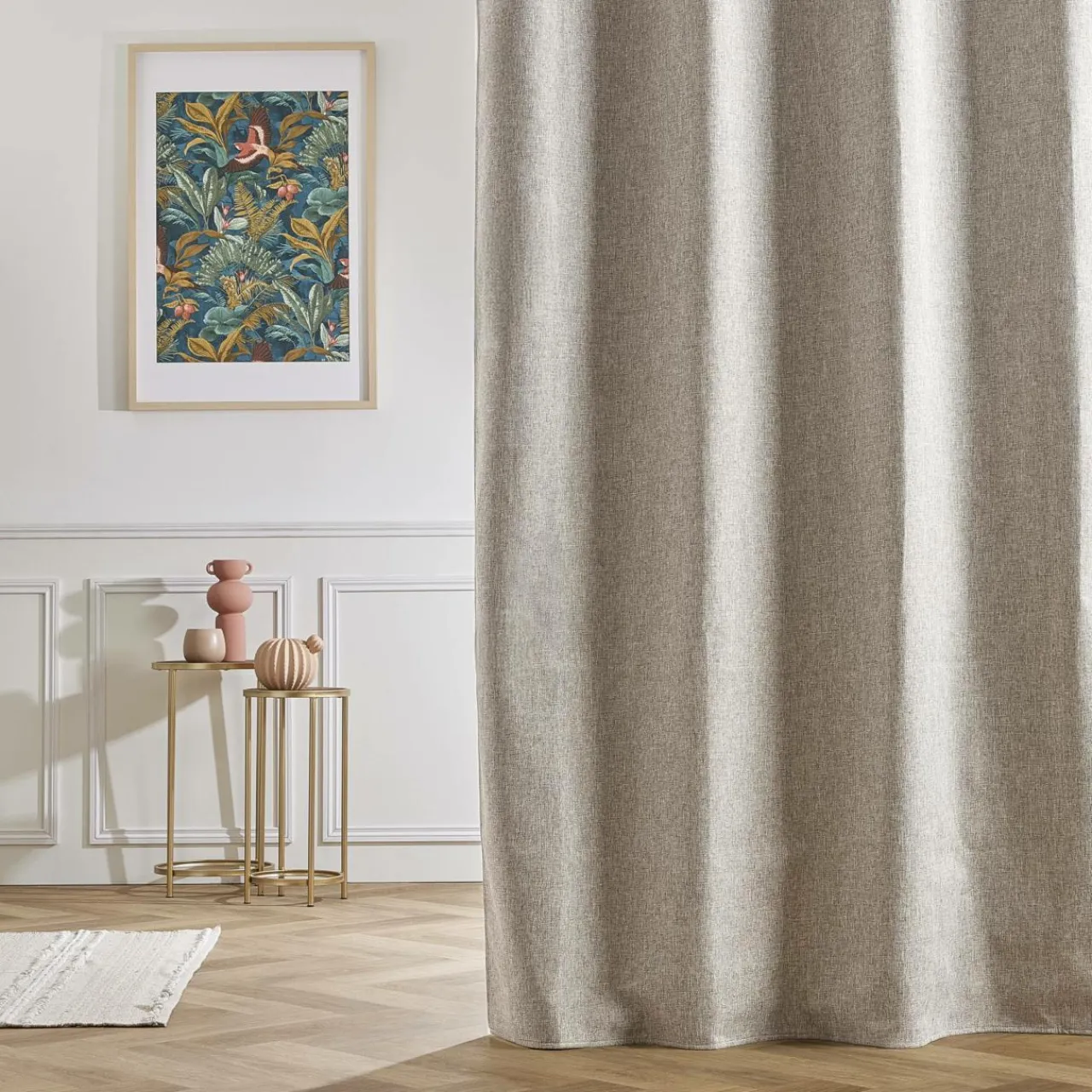 Rideau|EMINZA Rideau occultant Total Blackout (140 x 240 cm) Ombra Taupe
