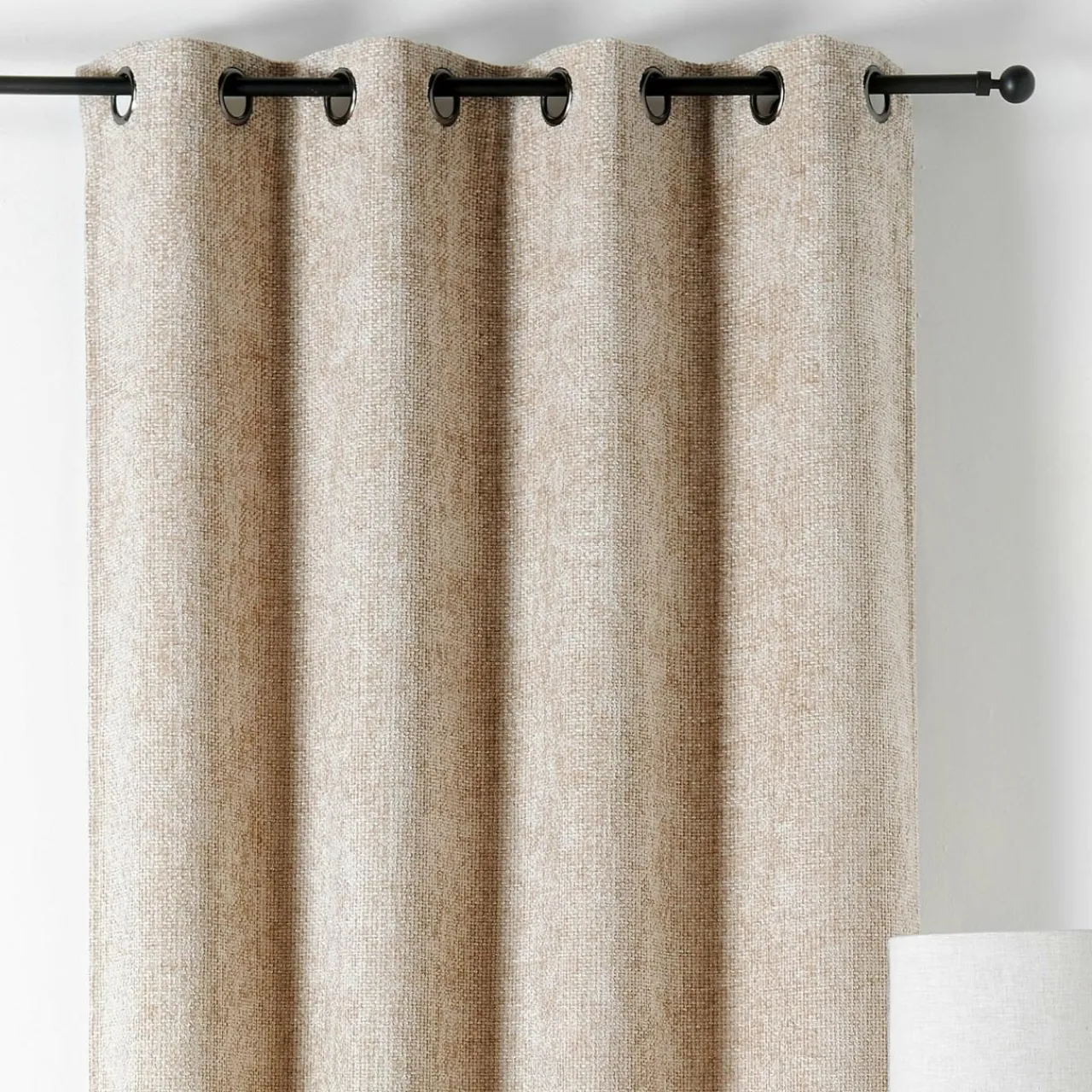 Rideau|LINDER Rideau oeillets (135 x 250 cm) Aspen Beige