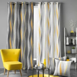 Rideau|DOUCEUR D'INTERIEUR Rideau oeillets (140 x 260 cm) Ondulys Blanc