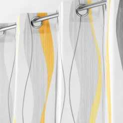 Rideau|DOUCEUR D'INTERIEUR Rideau oeillets (140 x 260 cm) Ondulys Blanc