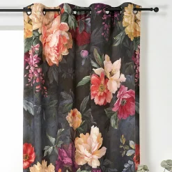 Rideau|LINDER Rideau oeillets (145 x 250 cm) Pivoine Rouge