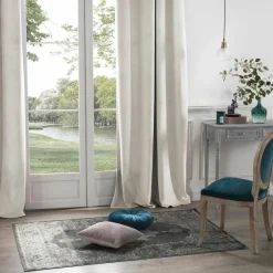 Rideau|ATMOSPHERA Rideau oeillets (140 X 260 cm) Velours Ivoire