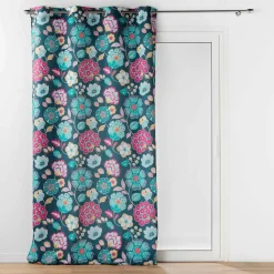 Rideau|DOUCEUR D'INTERIEUR Rideau oeillets (140 x 260 cm) Winteria Bleu canard
