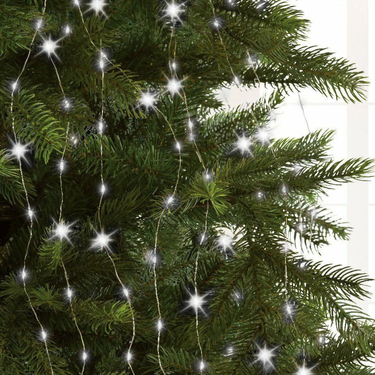 Guirlande Lumineuse|KAEMINGK Rideau pour sapin H2,10 m 672 Micro LED Flashing light Blanc froid